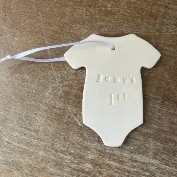 Babies First Christmas Onesie Ornament