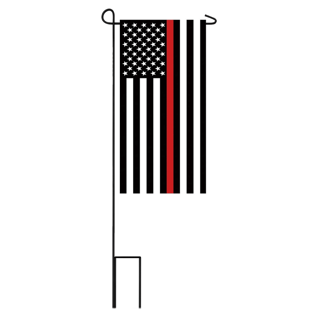 USA Responders Mini Flag with Stand – Firefighter image