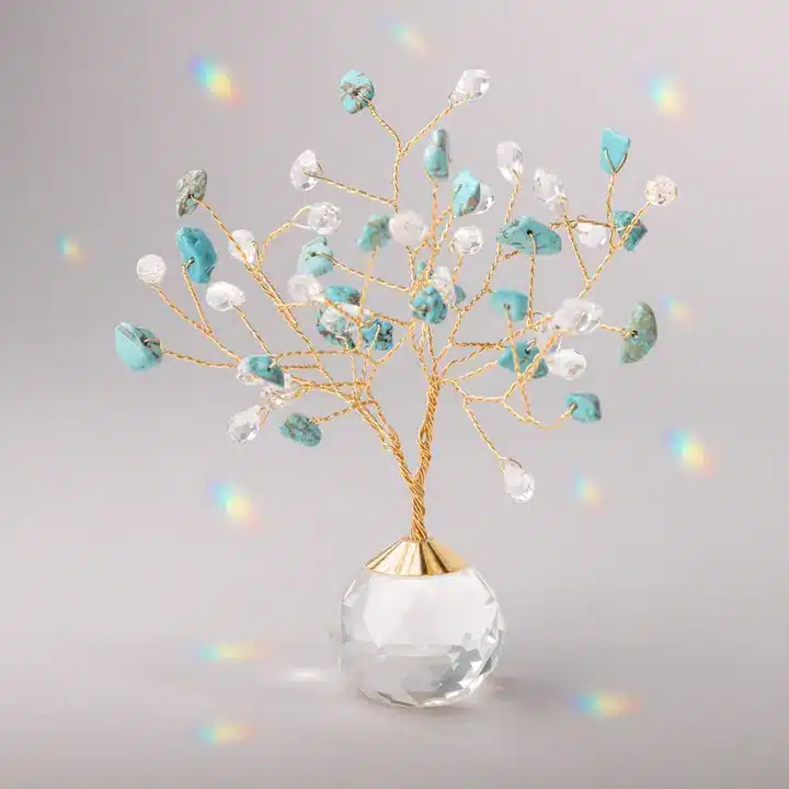 Suncatcher Tree of Life – Turquoise / Tranquility/ Gold image