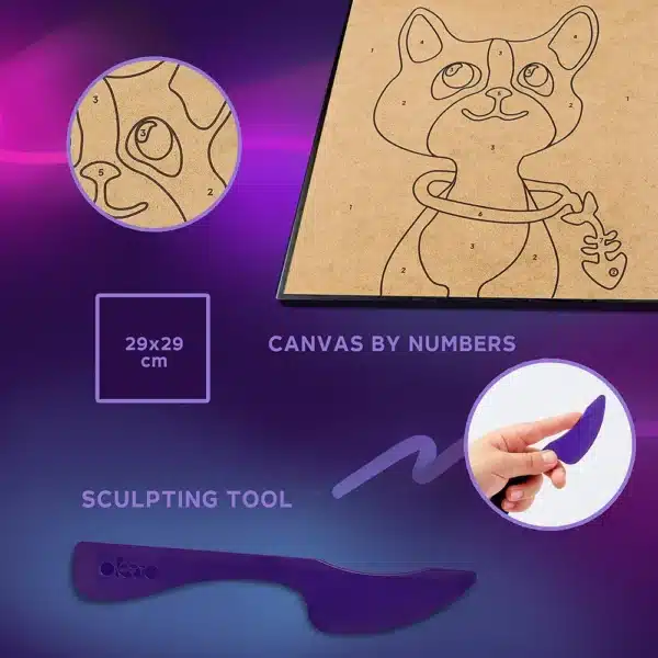 Cat Sensory Art Coloring with Clay - Image 5