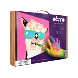 Sensory Paint by Numbers with Moldable Clay Art Kit | Llama for ages 5 and up
