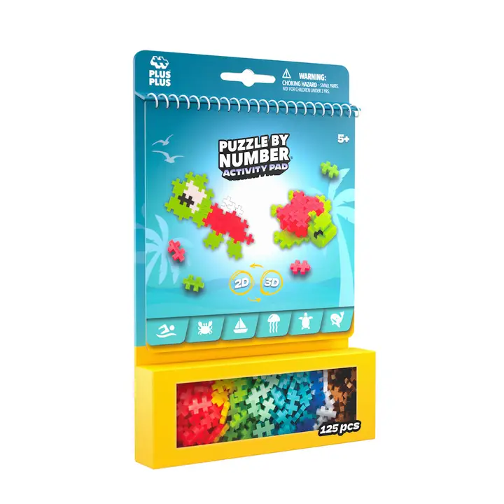 Plus Plus Ocean Puzzle by Number Activity Pad image