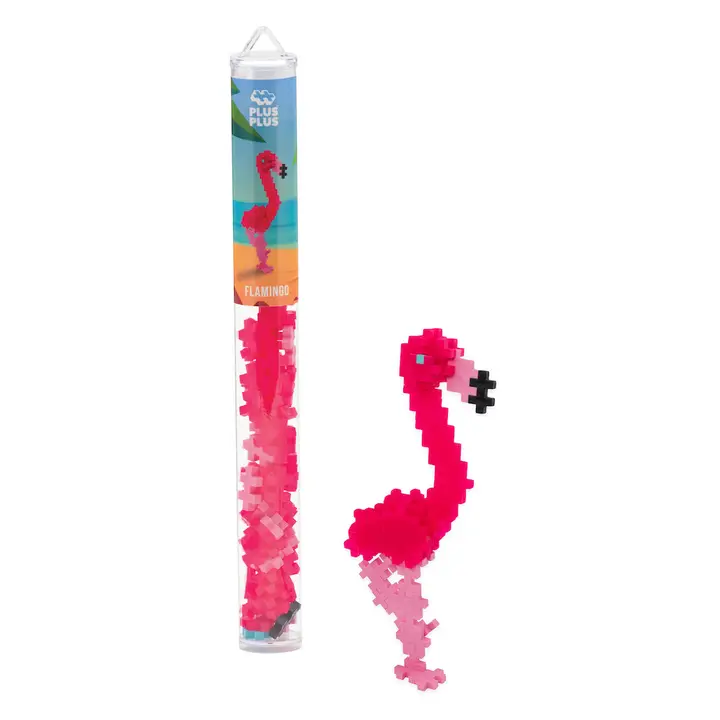 Plus Plus Interlocking Block Tube Mix: Flamingo image