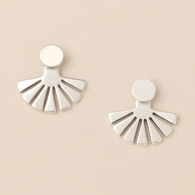 Sunburst Ear Jacket Earring/Sterling Silver image