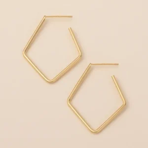 Orion Diamond Hoop Earring/Gold Vermeil