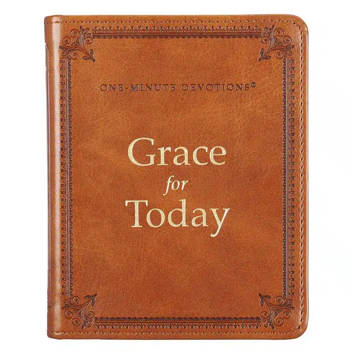 One-Minute Devotions Grace For Today Faux Leather Devotional Gift Book image