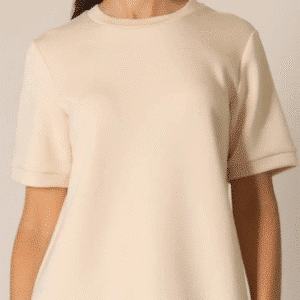 Eggshell Butter Modal Round Neck Short Sleeve Tee