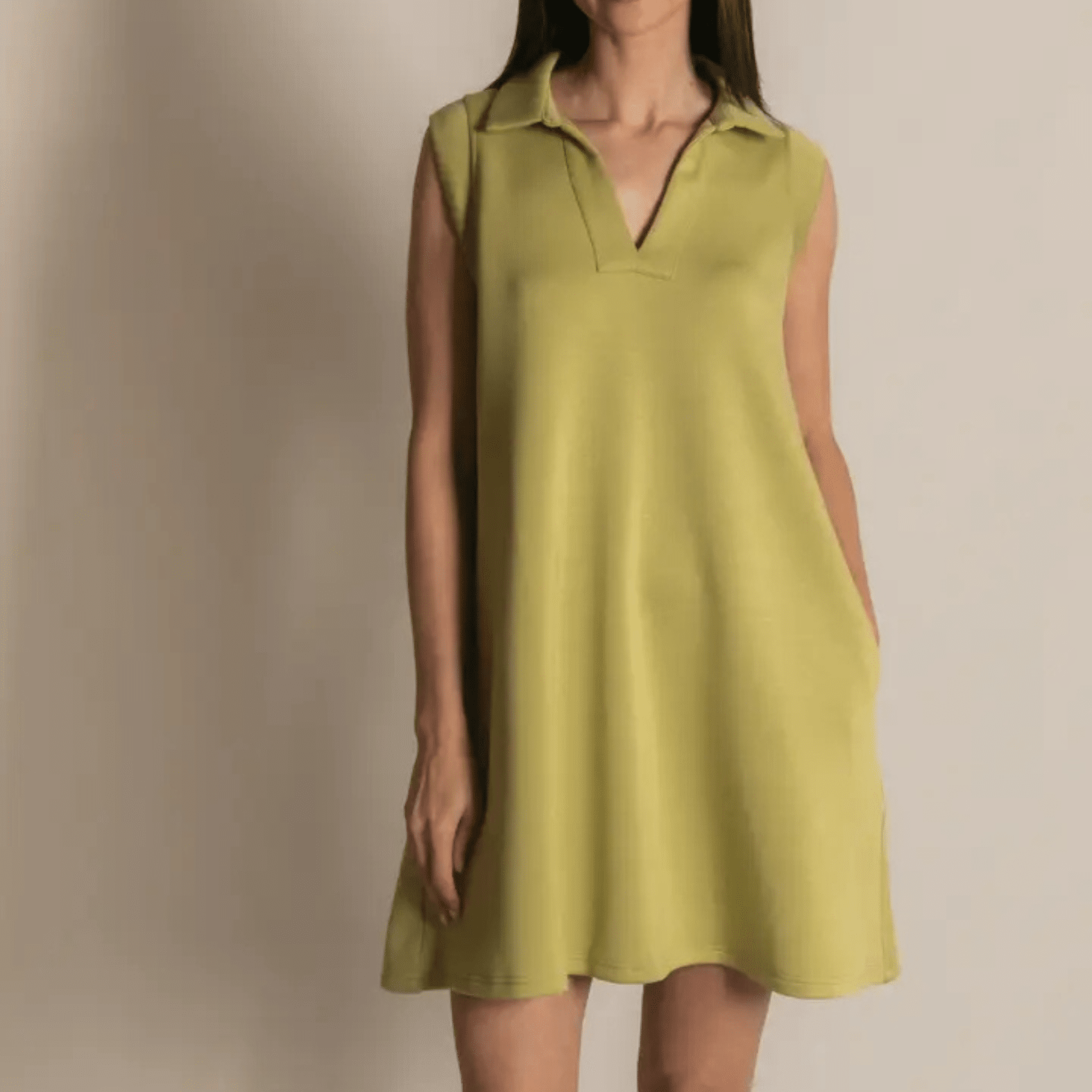 Lemon Butter Modal Sleeveless Tennis Dress image
