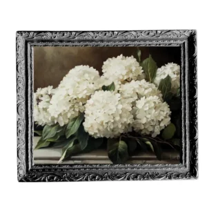 Hydrangeas | French Black Mould Framed Art