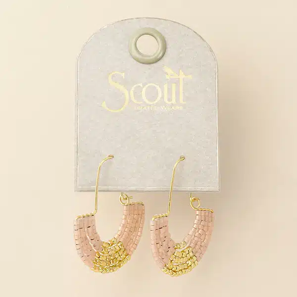 Chromacolor Miyuki U-Hoop Earring | Blush/Gold - Image 2