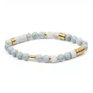 Intermix Stone Stacking Bracelet | Blue Howlite