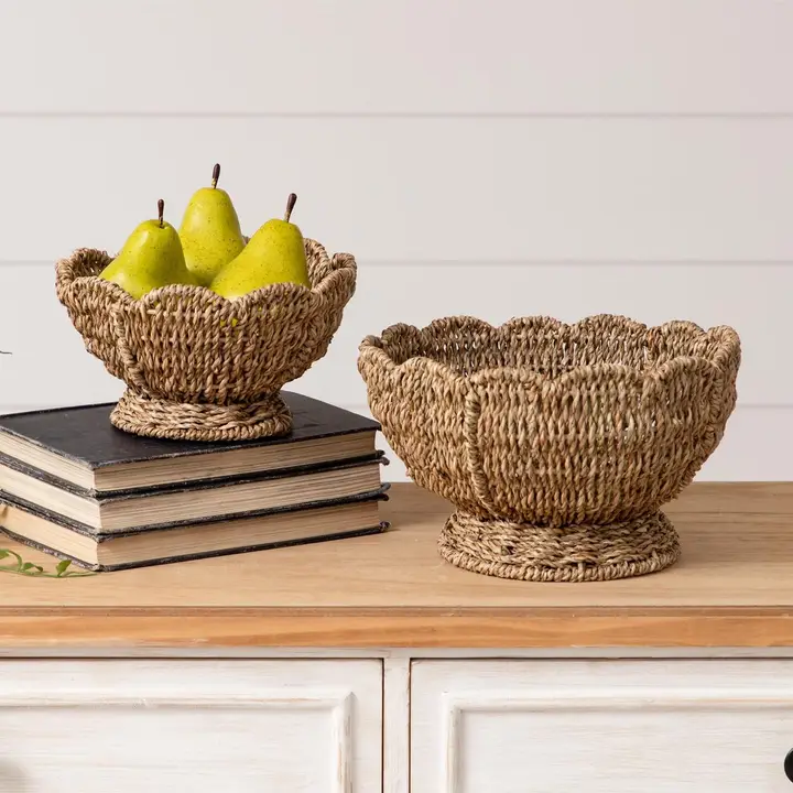 Scalloped Edge Seagrass Bowl | Small image