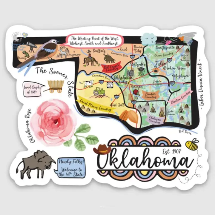 Oklahoma Vinyl Sticker image
