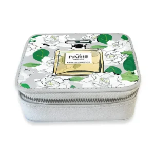 Travel Pill Box | Green Floral Perfume Bottle