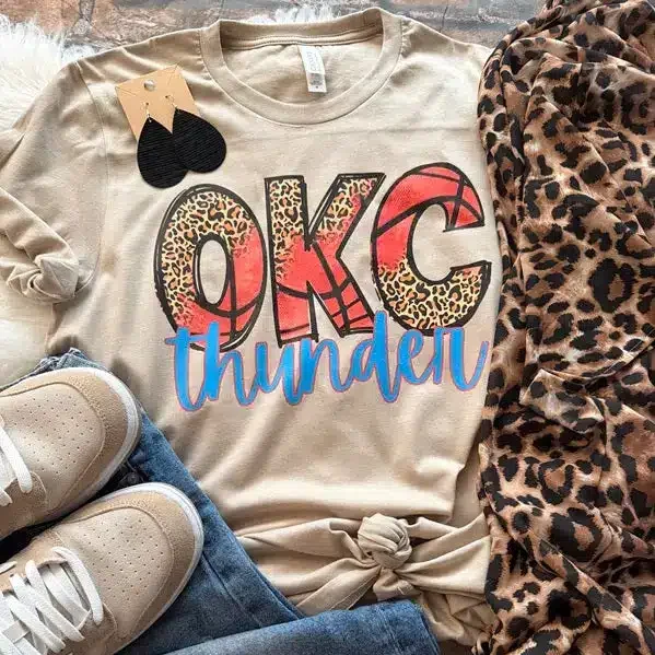 Okc Thunder Tan Tee image