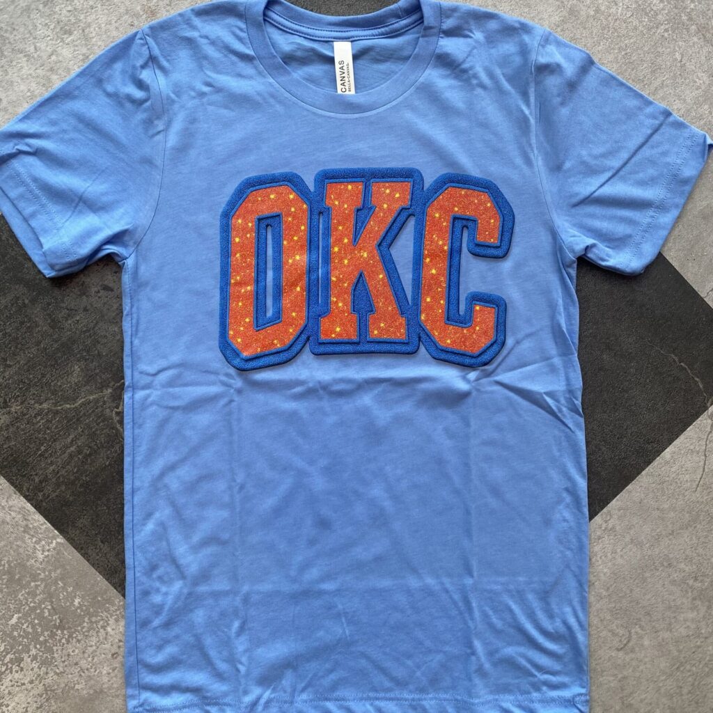 Okc Faux Glitter Tee