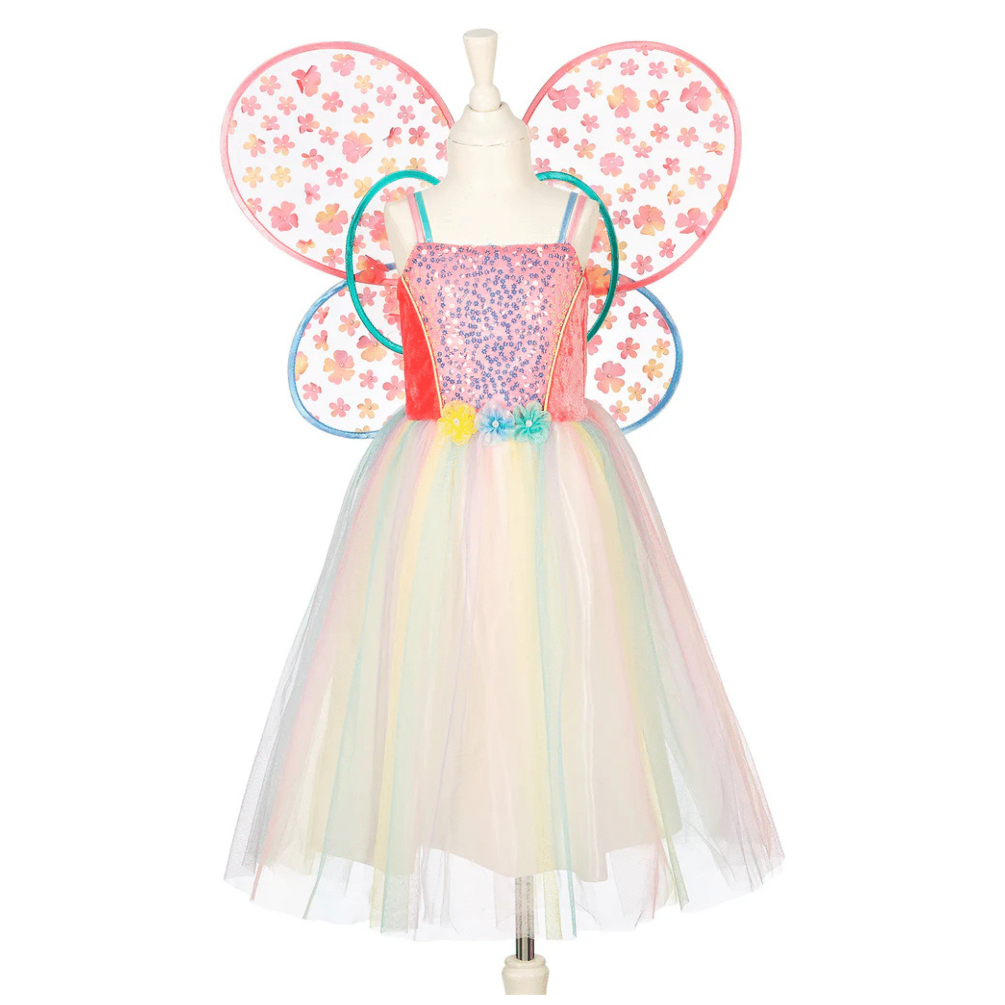 Flora Fairy Costume | Dress and Wings Set (green) image