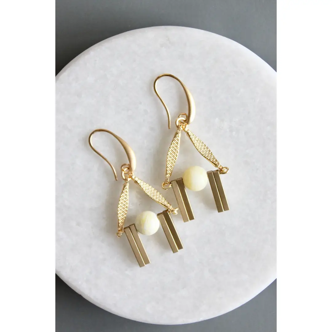 Lemon Jade Artdeco Earrings image
