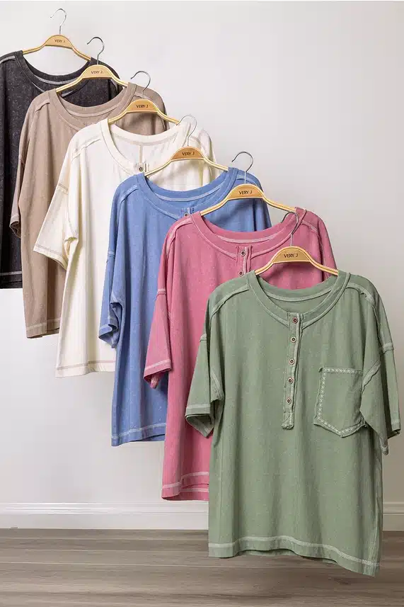 Mineral Washed Oversized Comfy Knit Top - Image 4
