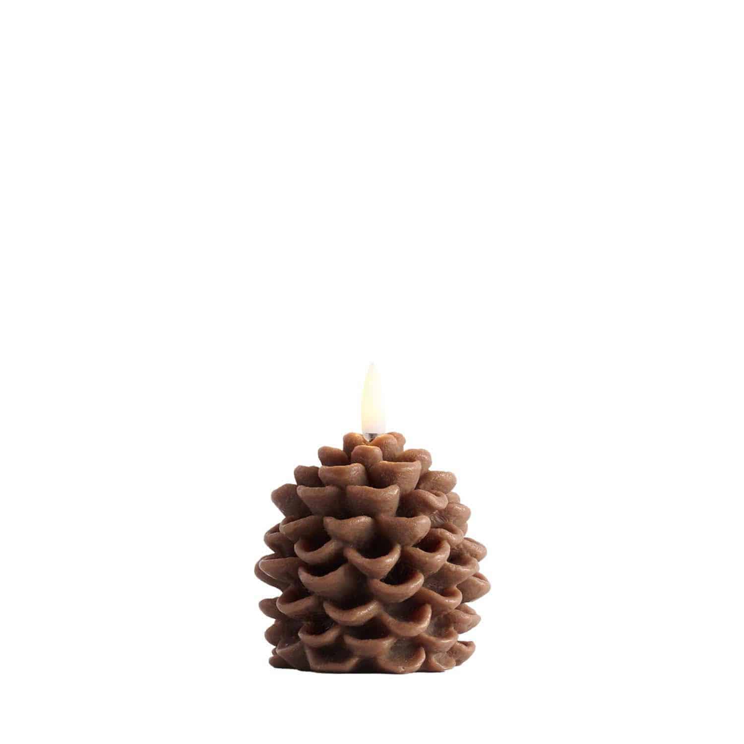 LED Pine Cone Candle | Brown