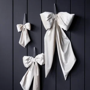 Velvet Hanging Bows | Cream