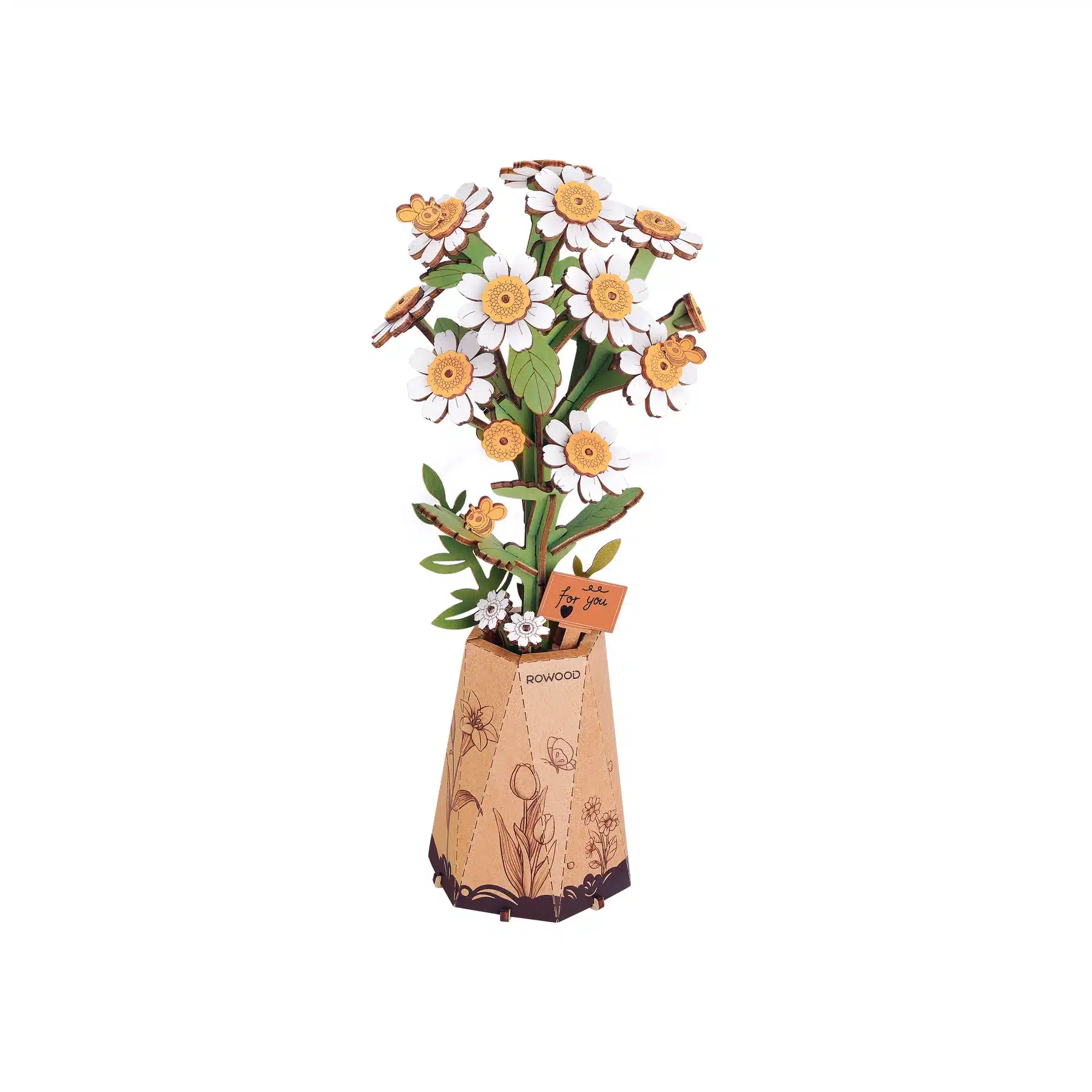 3D Wooden Puzzle Model Kit | Chamomile image