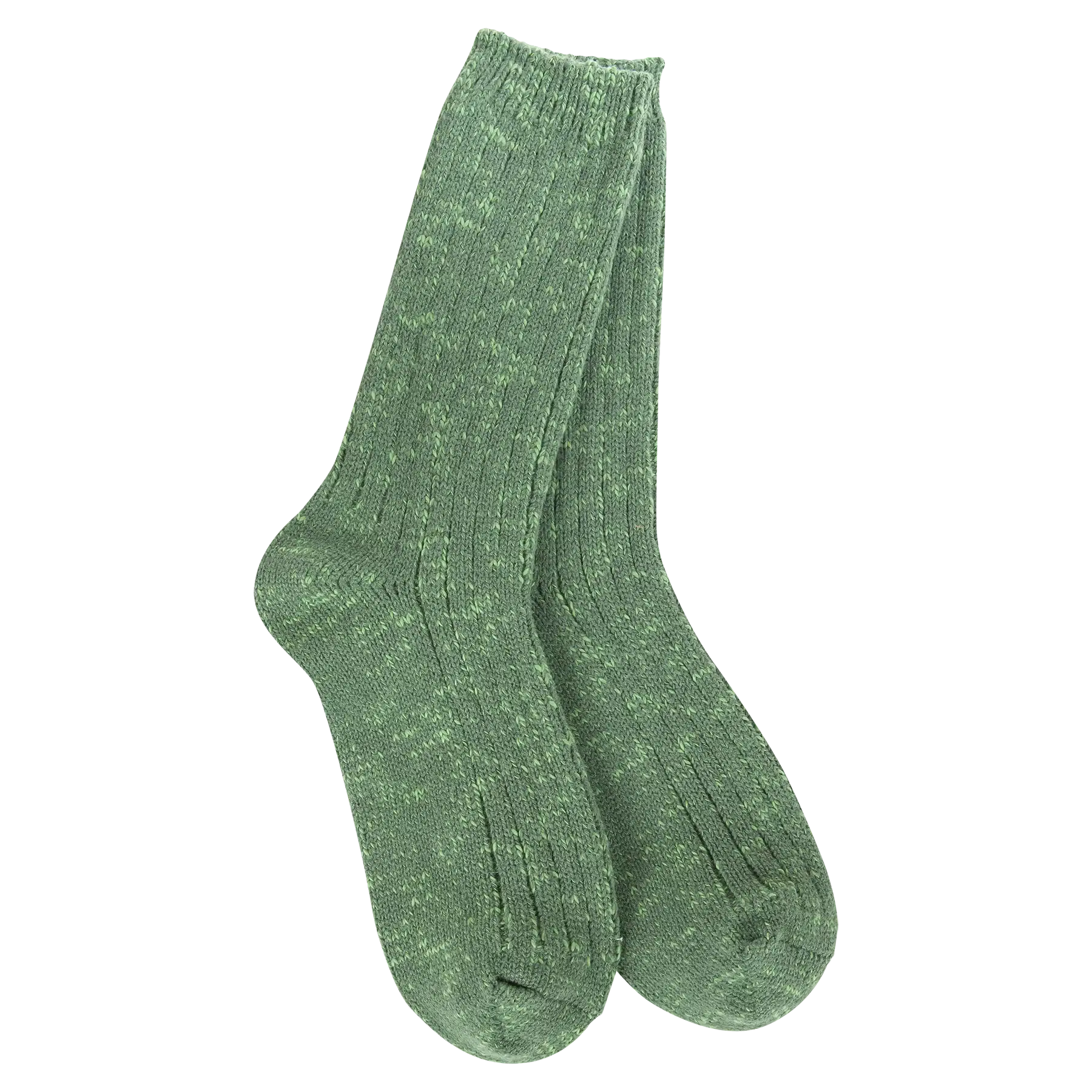 Weekend Cotton Slub Marled Crew Sock | Ivy image