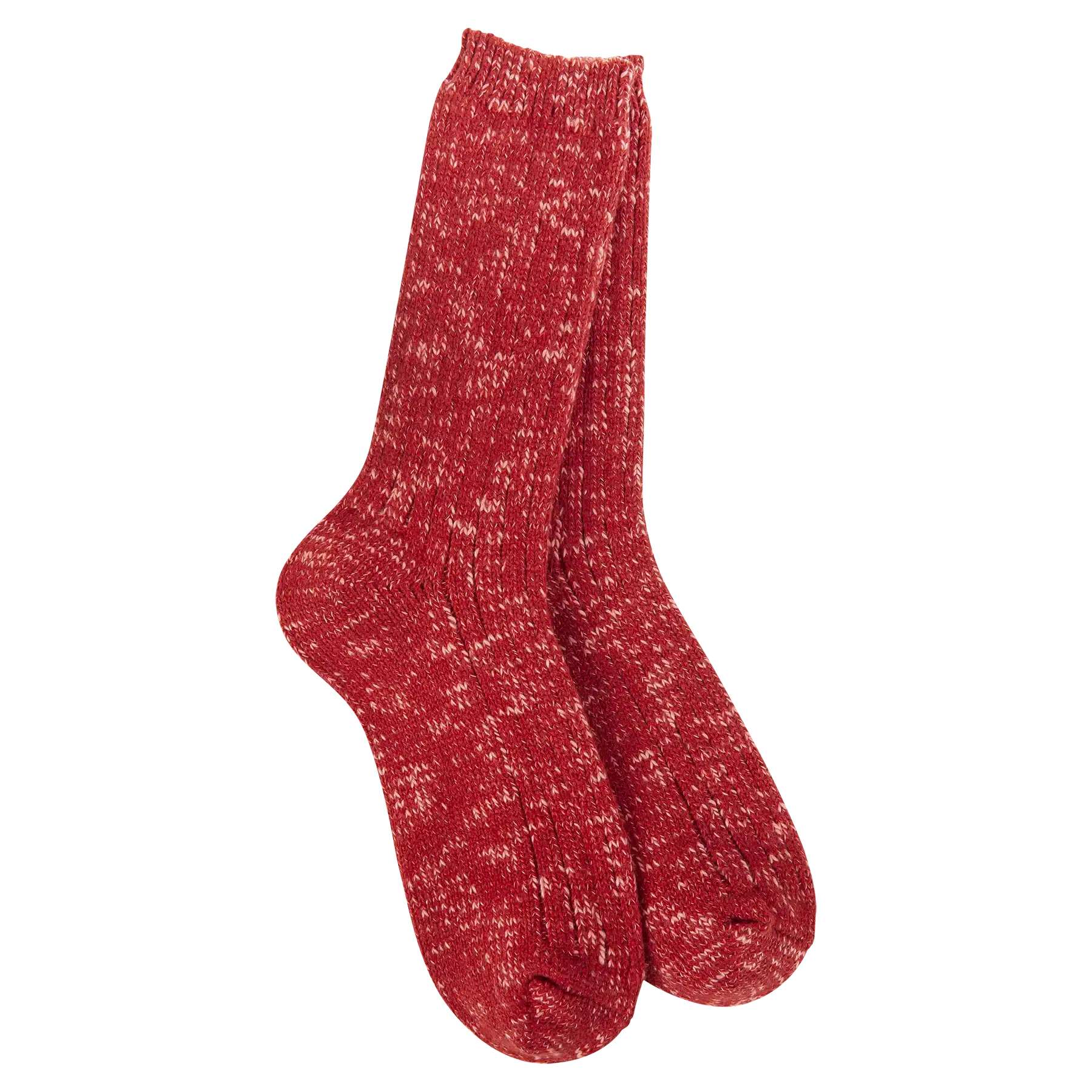 Weekend Cotton Slub Marled Crew Sock | Strawberry image