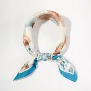 Square Silky Satin Bandana Scarf | Teal