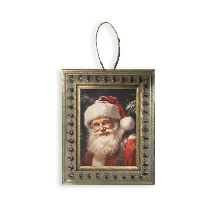 Holiday Canvas Ornaments | Santa image