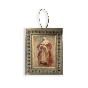 Holiday Canvas Ornaments | Standing Santa