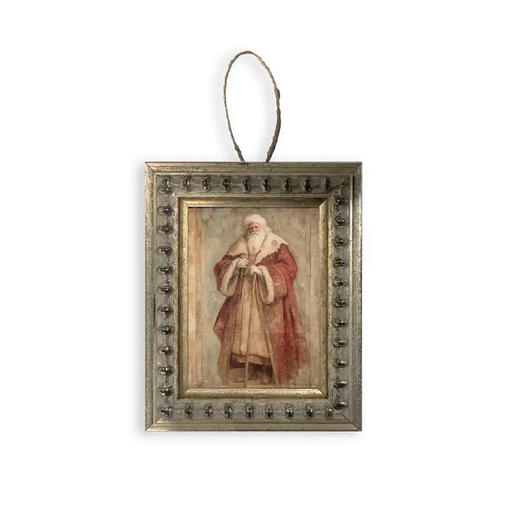 Holiday Canvas Ornaments | Standing Santa image