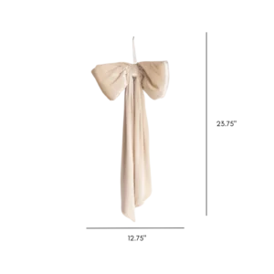 Velvet Hanging Bows | Cream - Large