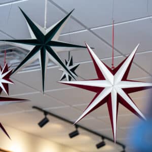 Velvet & Paper Hanging Light Up Stars